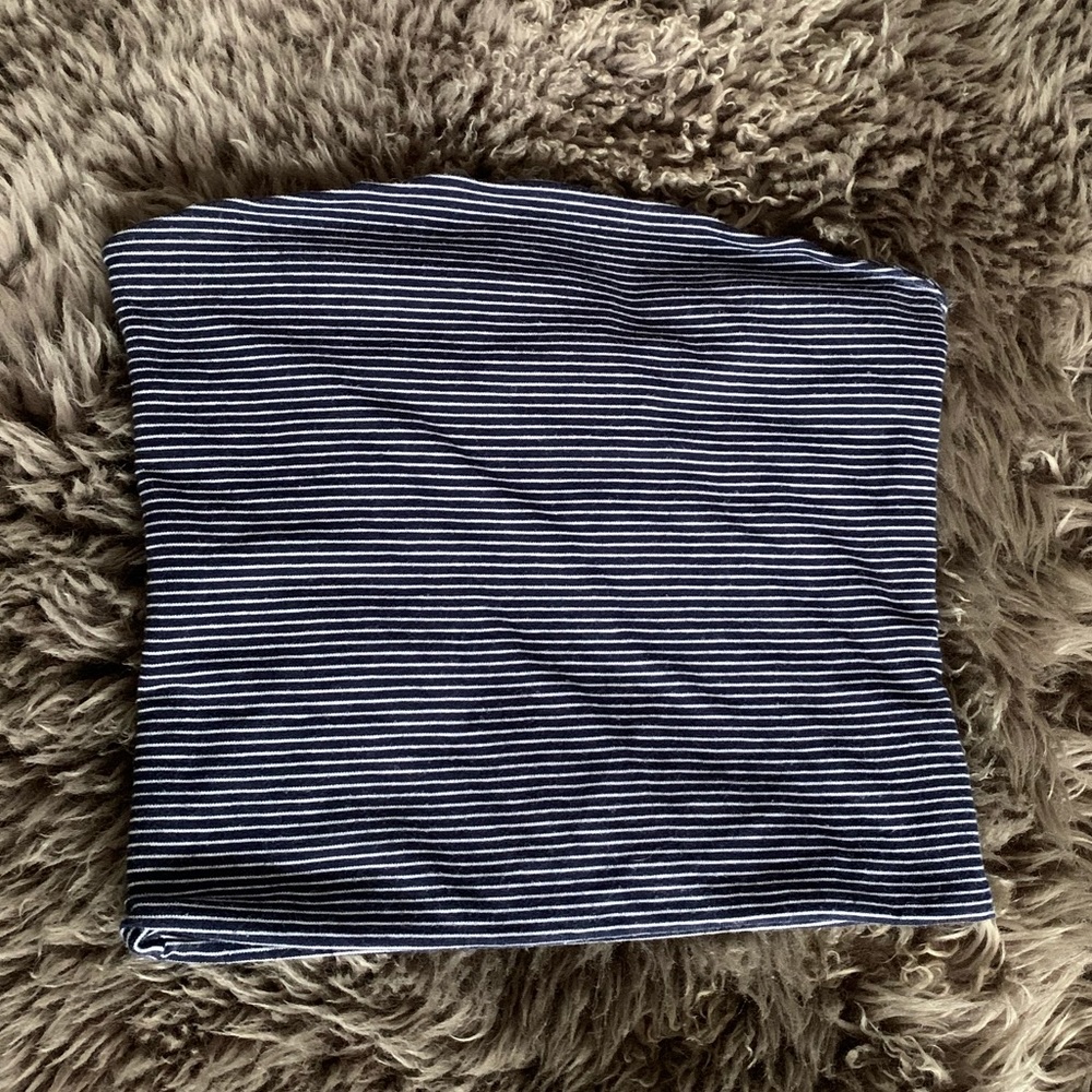 Brandy Melville Striped Navy Bandeau Tube Top